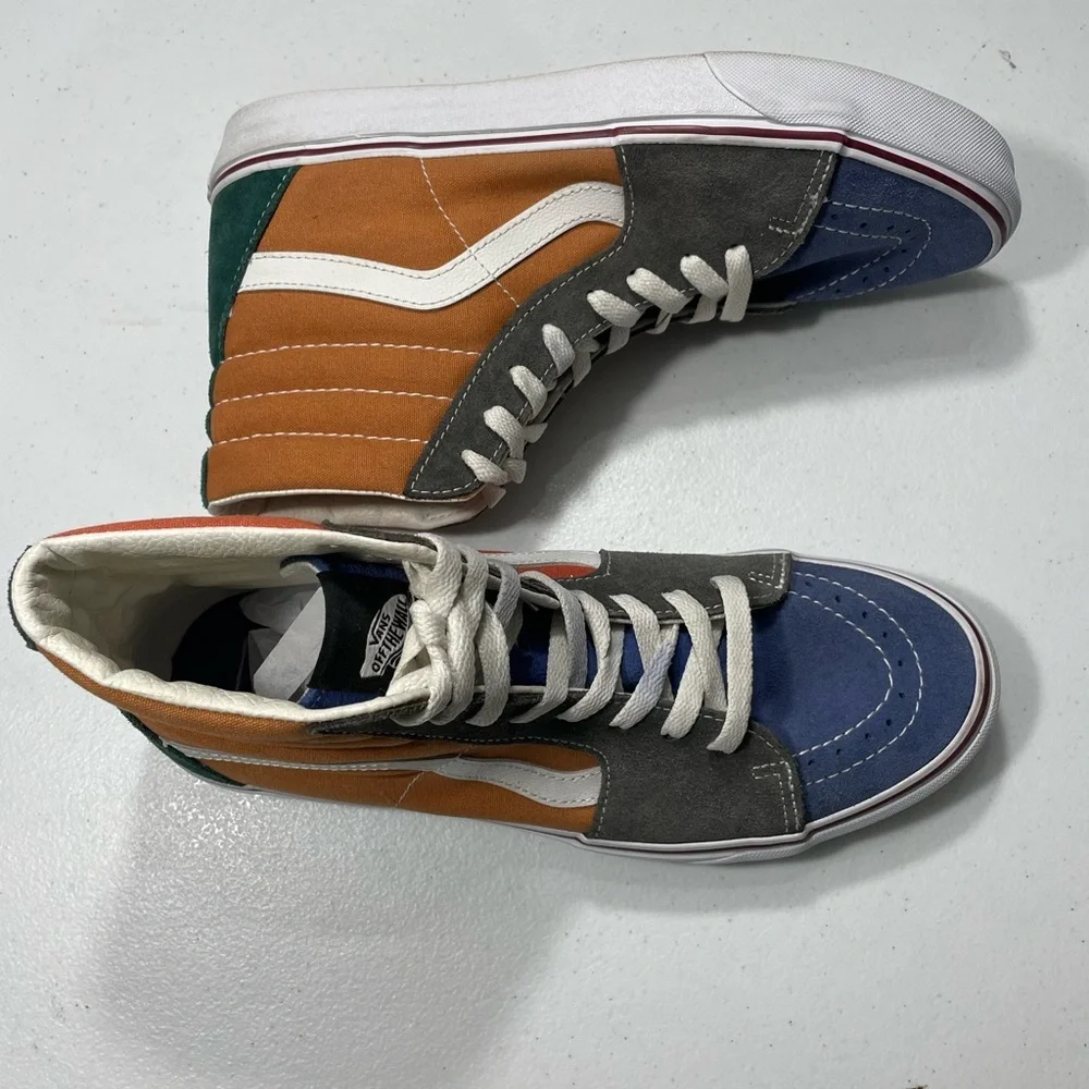 Vans Men's Blue and Gray High-Top Sneakers Size 9.5 Women’s 11 SB-40 - Picture 3 of 9